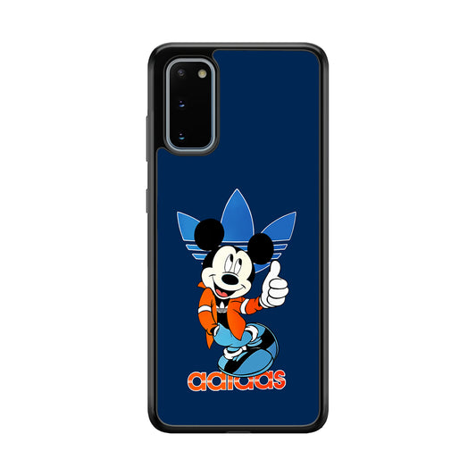 Adidas Mickey Mouse Stylish Samsung Galaxy S20 Case-Mobile Phone Case-Rubber Black (2D Case)-Altracase