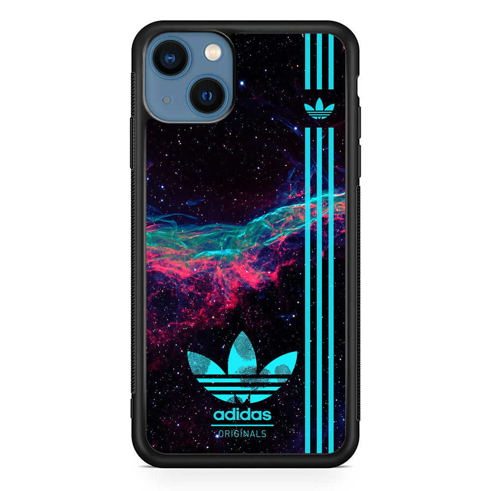 Adidas Milkyway Fingerprint iPhone 13 Mini Case-Mobile Phone Case-Rubber Black (2D Case)-Altracase