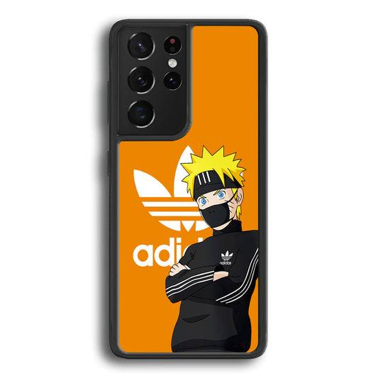 Adidas Naruto Uzumaki Samsung Galaxy S24 Ultra Case-Mobile Phone Case-Rubber Black (2D Case)-Altracase