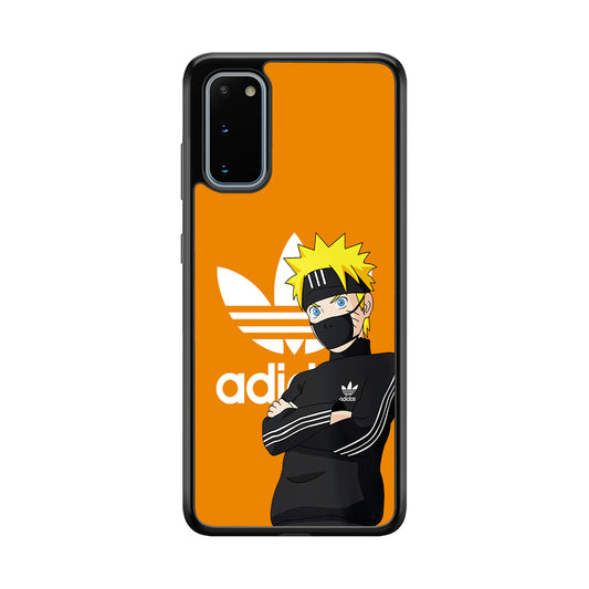 Adidas Naruto Uzumaki Samsung Galaxy S20 Case-Mobile Phone Case-Rubber Black (2D Case)-Altracase