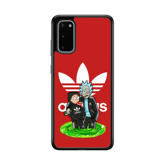 Adidas Rick and Morty Portal Samsung Galaxy S20 Case-Mobile Phone Case-Rubber Black (2D Case)-Altracase