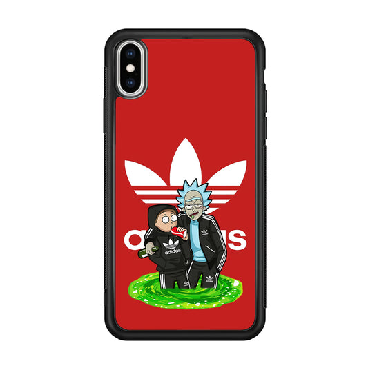 Adidas Rick and Morty Portal iPhone Xs Case