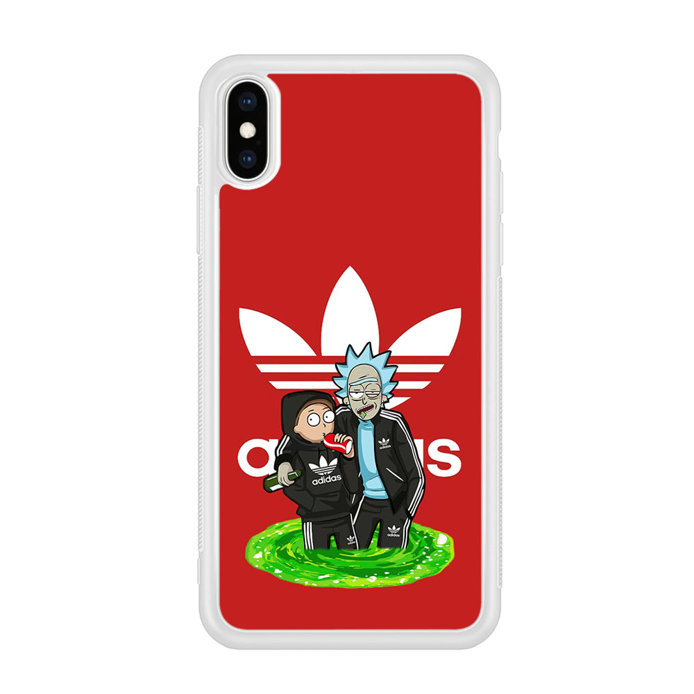 Adidas Rick and Morty Portal iPhone Xs Case