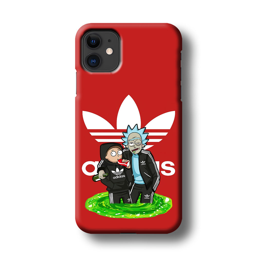 Adidas Rick and Morty Portal iPhone 11 Case