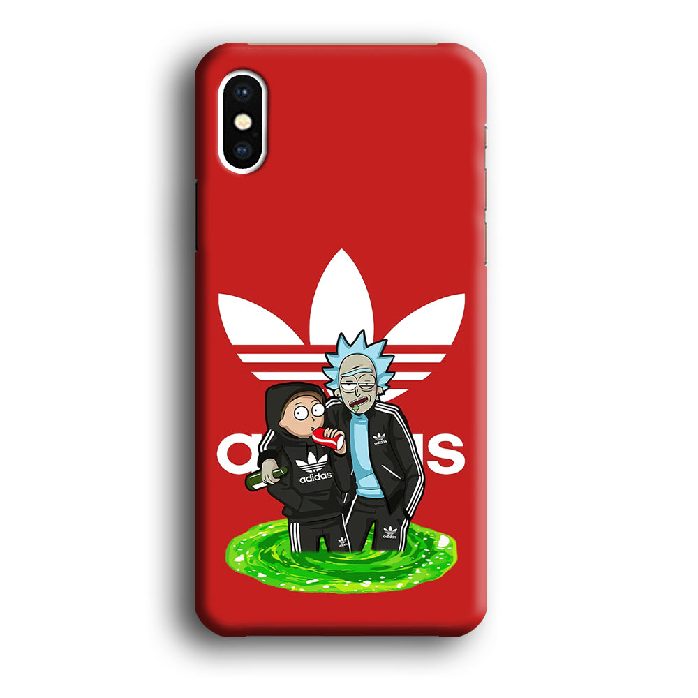 Adidas Rick and Morty Portal iPhone Xs Case