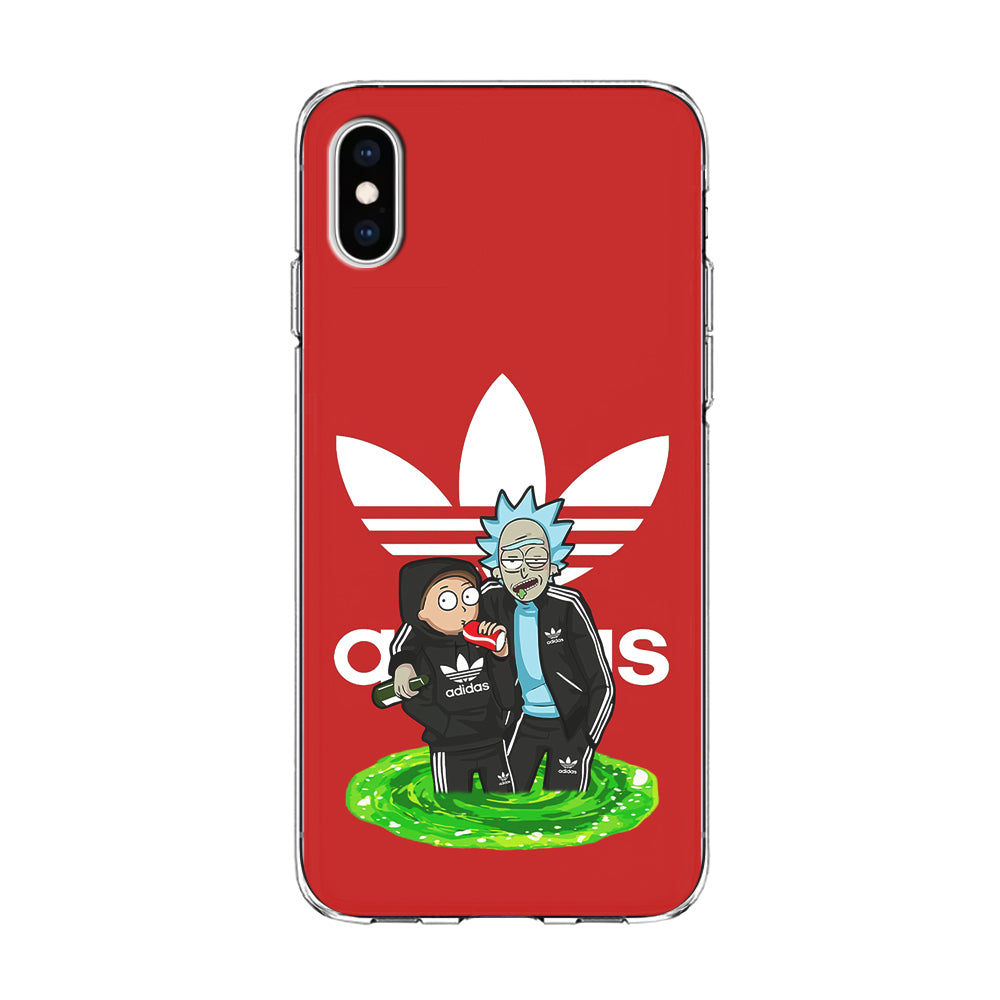 Adidas Rick and Morty Portal iPhone Xs Case