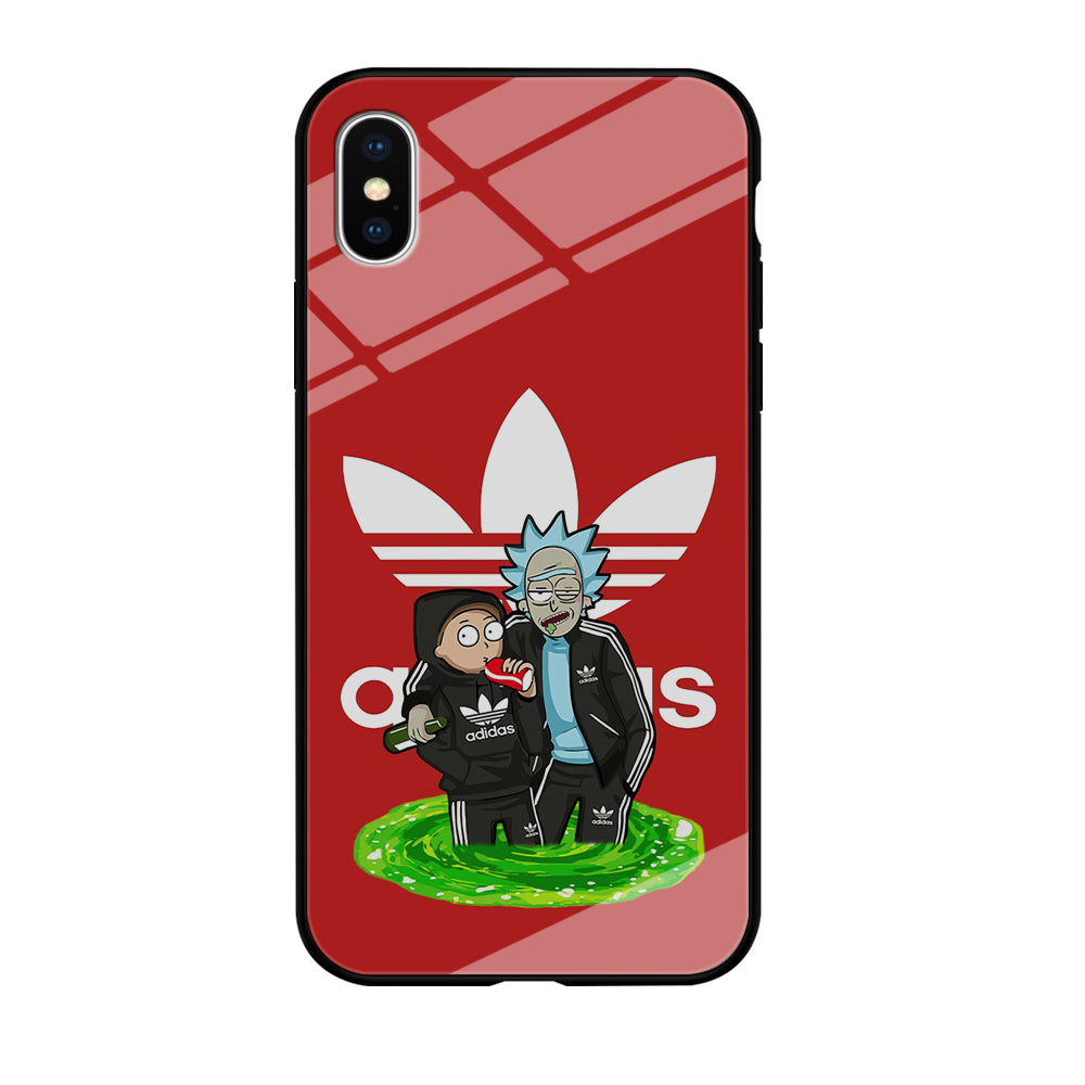 Adidas Rick and Morty Portal iPhone Xs Case