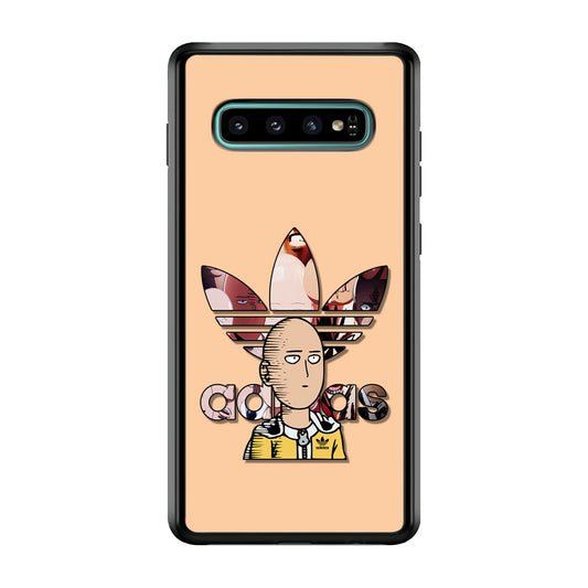 Adidas Saitama One Punch Man Samsung Galaxy S10 Case-Mobile Phone Case-Rubber Black (2D Case)-Altracase