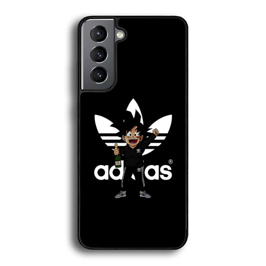 Adidas Son Goku Drink Samsung Galaxy S21 Plus Case-Mobile Phone Case-Rubber Black (2D Case)-Altracase