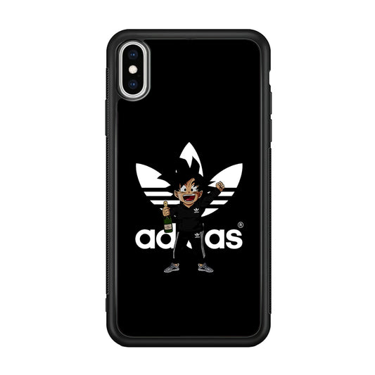 Adidas Son Goku Drink iPhone X Case-Mobile Phone Case-Rubber Black (2D Case)-Altracase