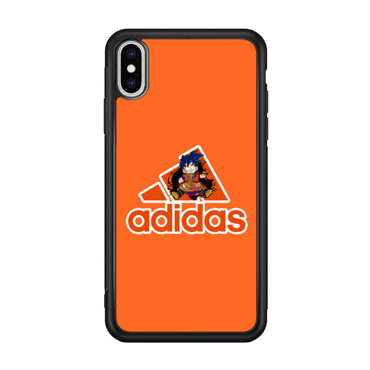 Adidas Son Goku Eats Ramen iPhone X Case-Mobile Phone Case-Rubber Black (2D Case)-Altracase