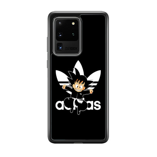 Adidas Son Goku Jump Samsung Galaxy S20 Ultra Case-Mobile Phone Case-Rubber Black (2D Case)-Altracase