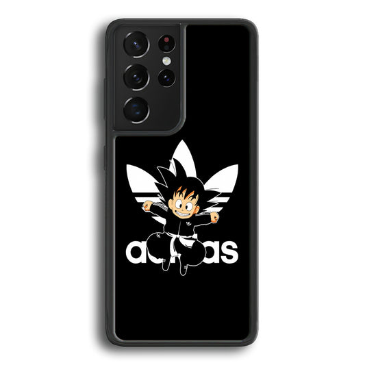 Adidas Son Goku Jump Samsung Galaxy S21 Ultra Case-Mobile Phone Case-Rubber Black (2D Case)-Altracase
