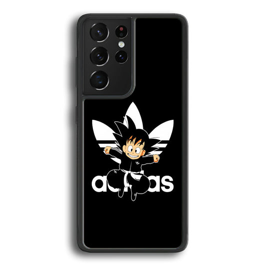 Adidas Son Goku Jump Samsung Galaxy S24 Ultra Case-Mobile Phone Case-Rubber Black (2D Case)-Altracase