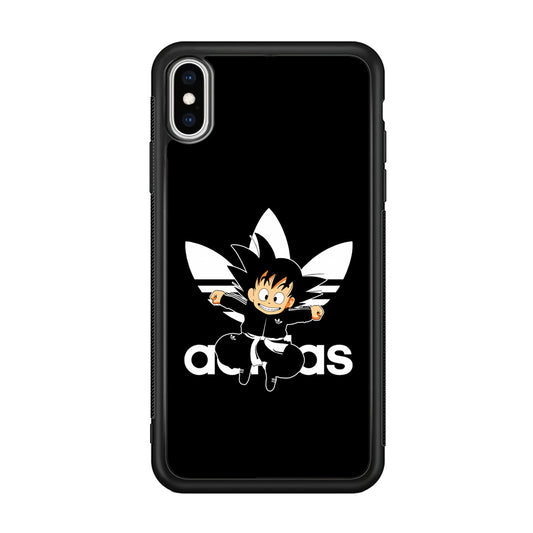 Adidas Son Goku Jump iPhone X Case-Mobile Phone Case-Rubber Black (2D Case)-Altracase