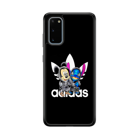 Adidas Stitch X Mickey Mouse Samsung Galaxy S20 Case-Mobile Phone Case-Rubber Black (2D Case)-Altracase