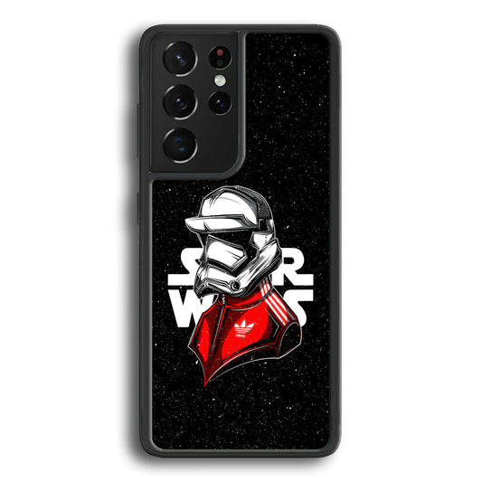Adidas Stormtrooper Star Wars Samsung Galaxy S24 Ultra Case-Mobile Phone Case-Rubber Black (2D Case)-Altracase