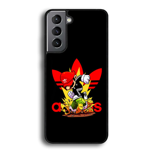 Adidas Super Mario Turtle Samsung Galaxy S21 Plus Case-Mobile Phone Case-Rubber Black (2D Case)-Altracase