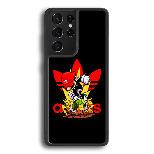 Adidas Super Mario Turtle Samsung Galaxy S24 Ultra Case-Mobile Phone Case-Rubber Black (2D Case)-Altracase