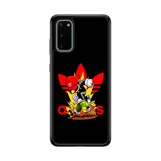 Adidas Super Mario Turtle Samsung Galaxy S20 Case-Mobile Phone Case-Rubber Black (2D Case)-Altracase