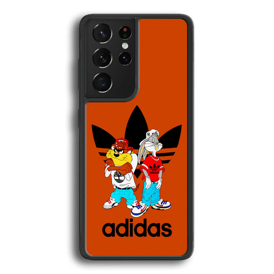 Adidas Taz And Bugs Samsung Galaxy S24 Ultra Case-Mobile Phone Case-Rubber Black (2D Case)-Altracase