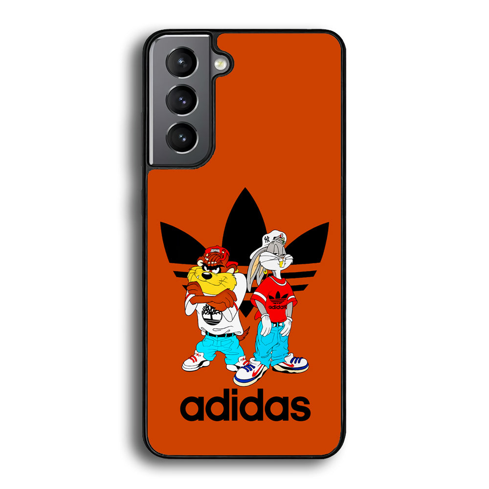 Adidas Taz And Bugs Samsung Galaxy S22 Case-Mobile Phone Case-Rubber Black (2D Case)-Altracase