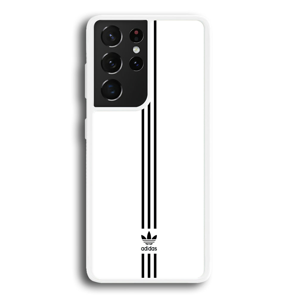 Adidas White Three Lines Samsung Galaxy S23 Ultra Case