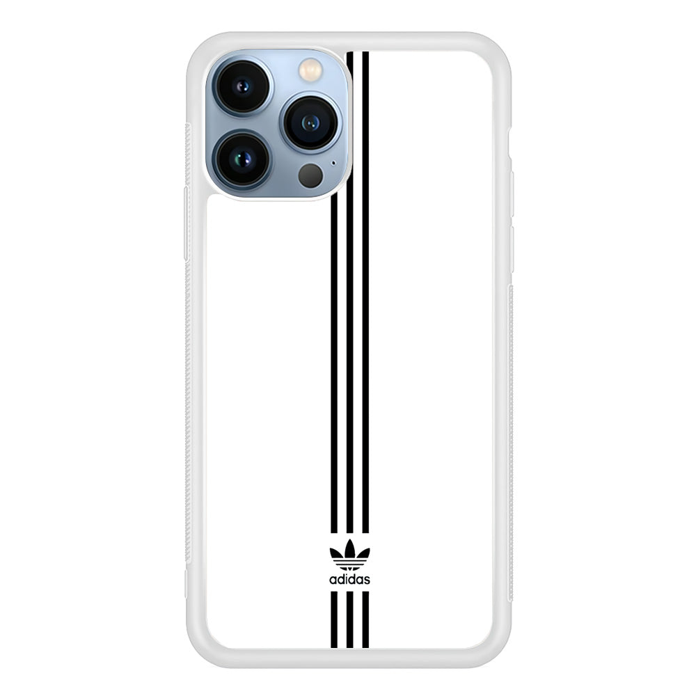 Adidas White Three Lines iPhone 15 Pro Max Case