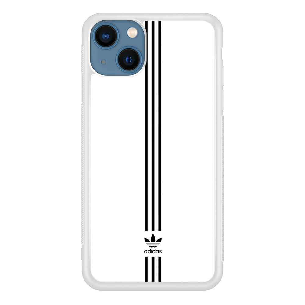 Adidas White Three Lines iPhone 15 Plus Case