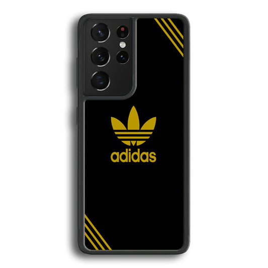 Adidas Yellow Color Samsung Galaxy S22 Ultra Case-Mobile Phone Case-Rubber Black (2D Case)-Altracase