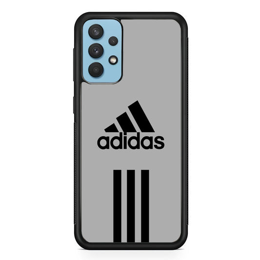 Adidas Gray Three Lines Samsung Galaxy A32 Case-Mobile Phone Case-Rubber Black (2D Case)-Altracase