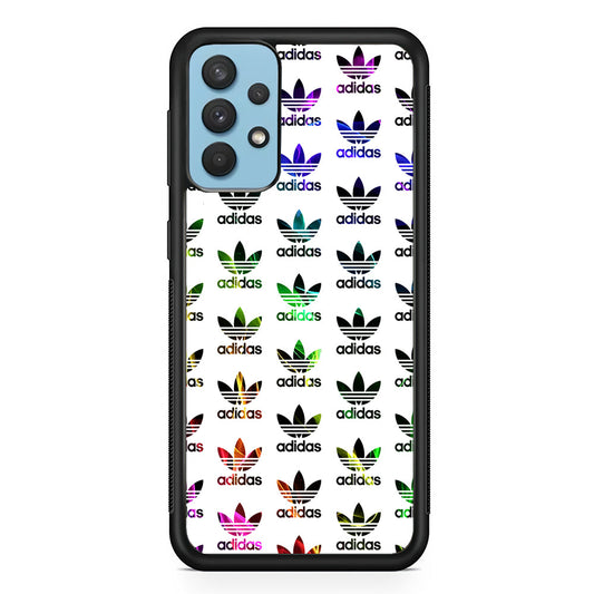 Adidas Smoke Colorful Pattern Samsung Galaxy A32 Case-Mobile Phone Case-Rubber Black (2D Case)-Altracase
