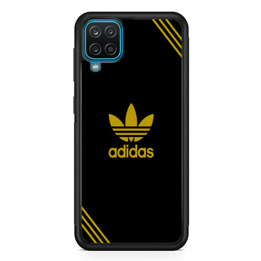 Adidas Yellow Color Samsung Galaxy A12 Case-Mobile Phone Case-Rubber Black (2D Case)-Altracase