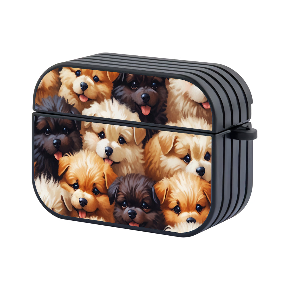 Adorable Fluffy Puppies Pattern Apple Airpods Pro Case - Altracase