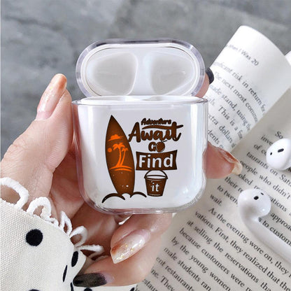 Adventure Await Go Find It Hard Plastic Protective Clear Case Cover For Apple Airpods-AirPod Case-Altracase