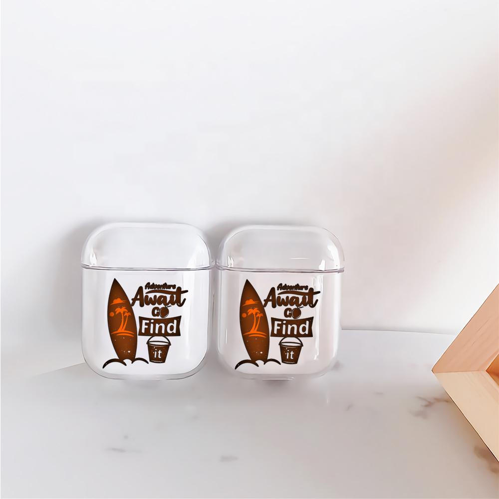 Adventure Await Go Find It Hard Plastic Protective Clear Case Cover For Apple Airpods-AirPod Case-Altracase
