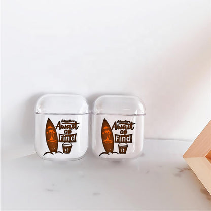 Adventure Await Go Find It Hard Plastic Protective Clear Case Cover For Apple Airpods-AirPod Case-Altracase