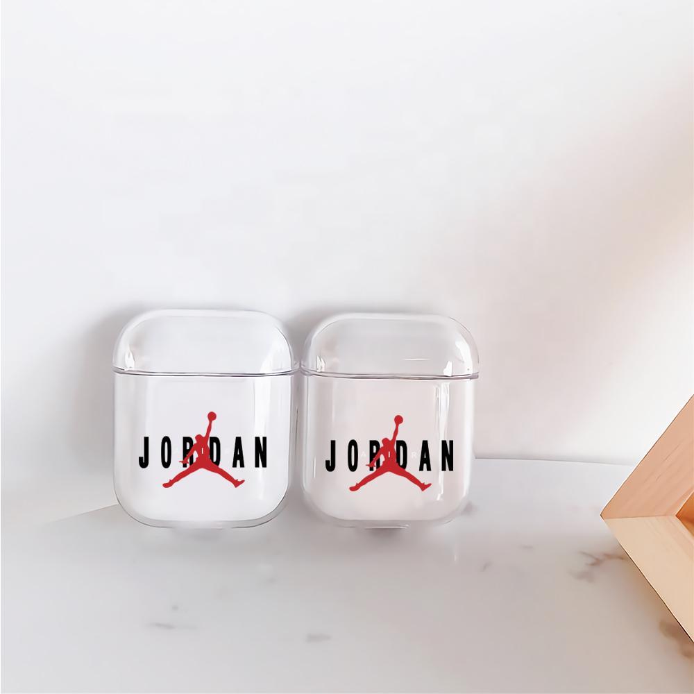 Air Jordan Logo Hard Plastic Protective Clear Case Cover For Apple Airpods-AirPod Case-Altracase