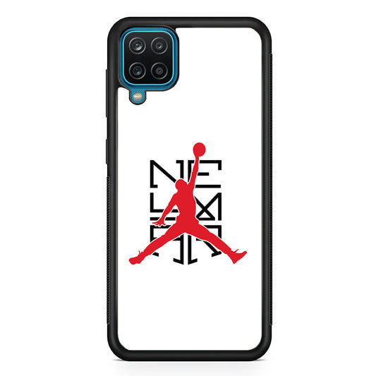 Air Jordan X Neymar Logo Samsung Galaxy A12 Case-Mobile Phone Case-Rubber Black (2D Case)-Altracase