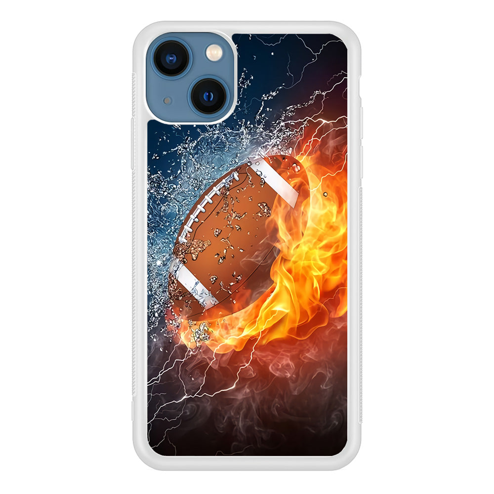 American Football Ball Cool Art iPhone 14 Plus Case-Phone Case-Rubber White (2D Case)-Altracase