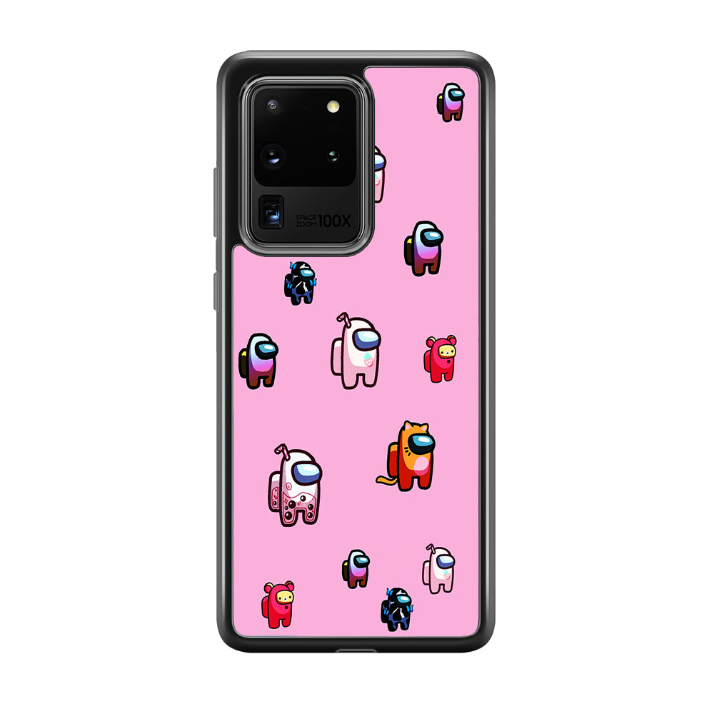 Among Us Cute Pink Samsung Galaxy S20 Ultra Case