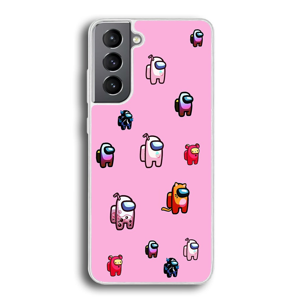 Among Us Cute Pink Samsung Galaxy S21 Case