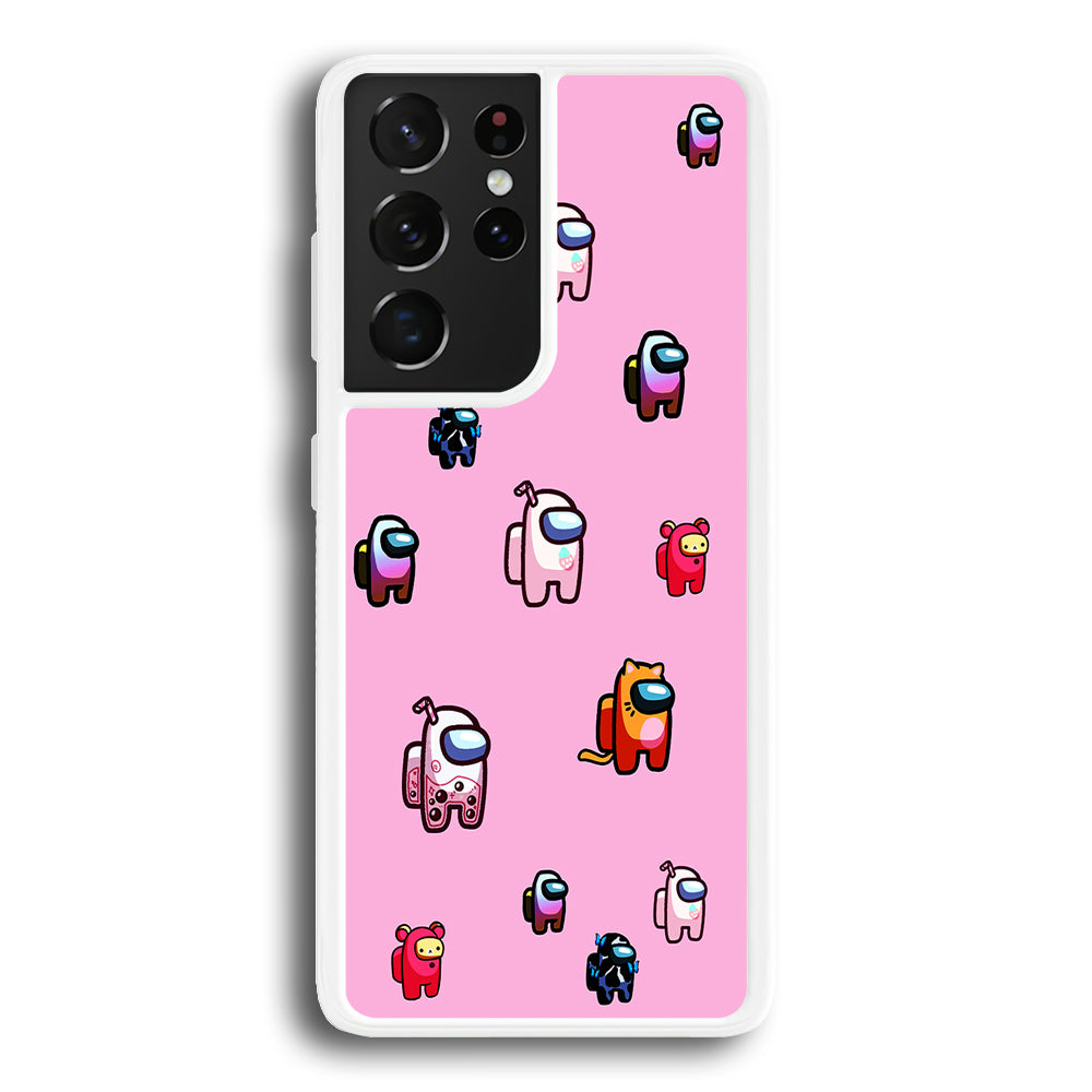 Among Us Cute Pink Samsung Galaxy S23 Ultra Case