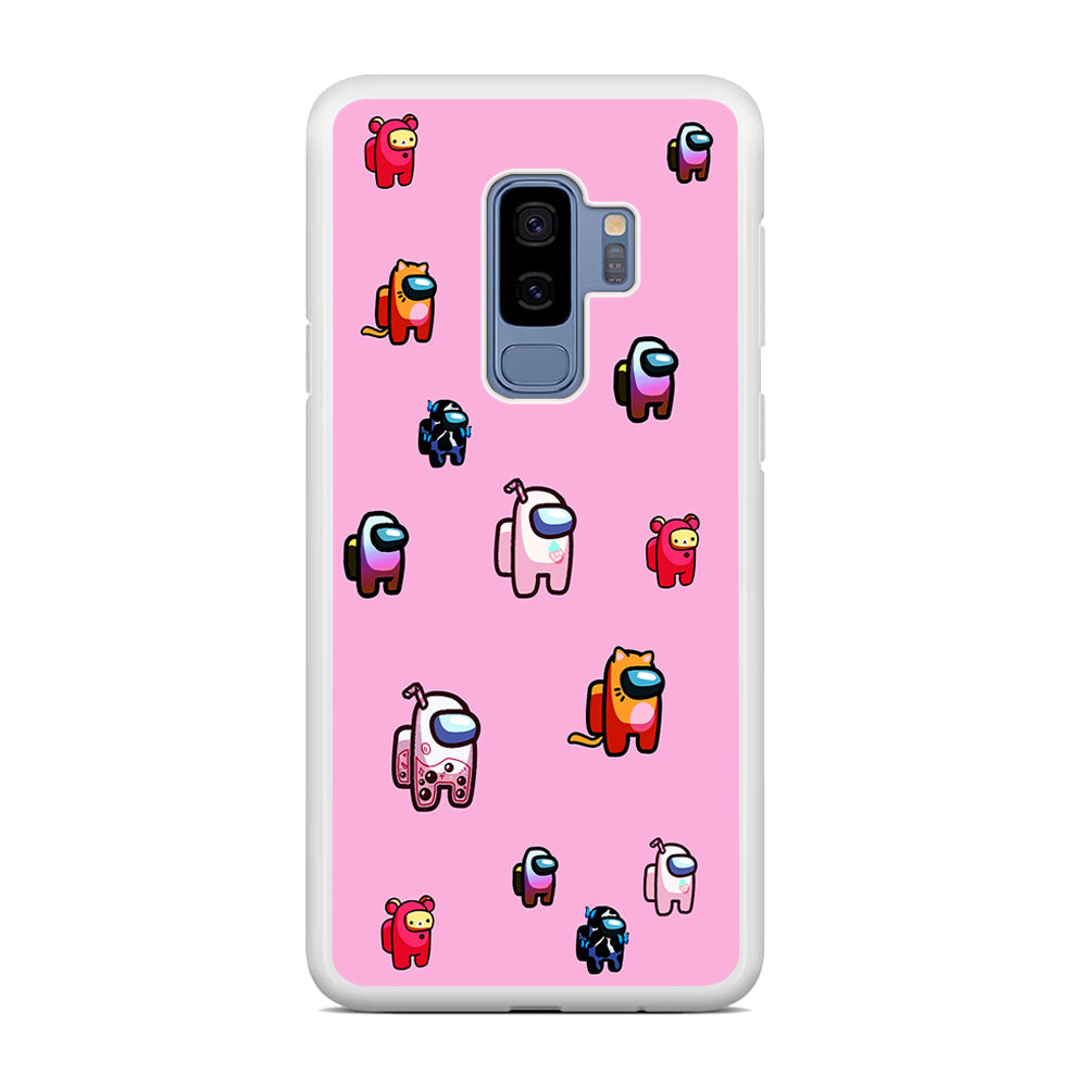 Among Us Cute Pink Samsung Galaxy S9 Plus Case
