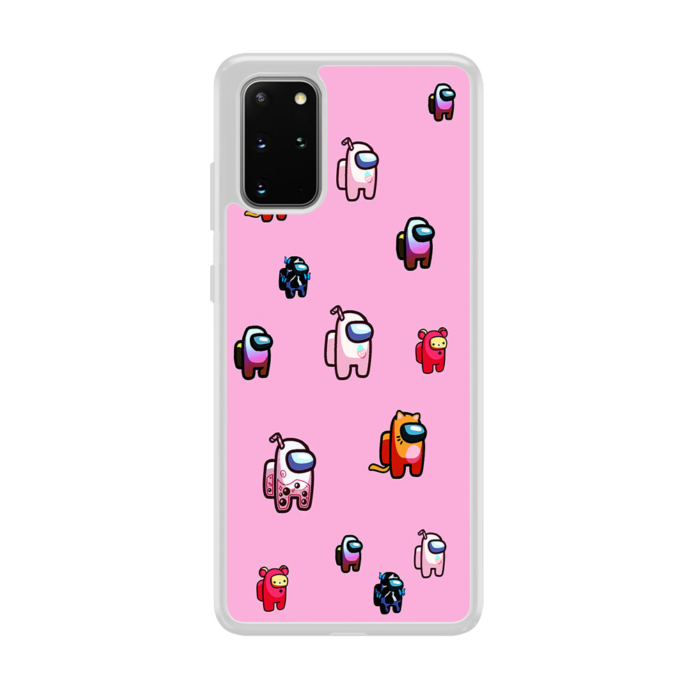 Among Us Cute Pink Samsung Galaxy S20 Plus Case