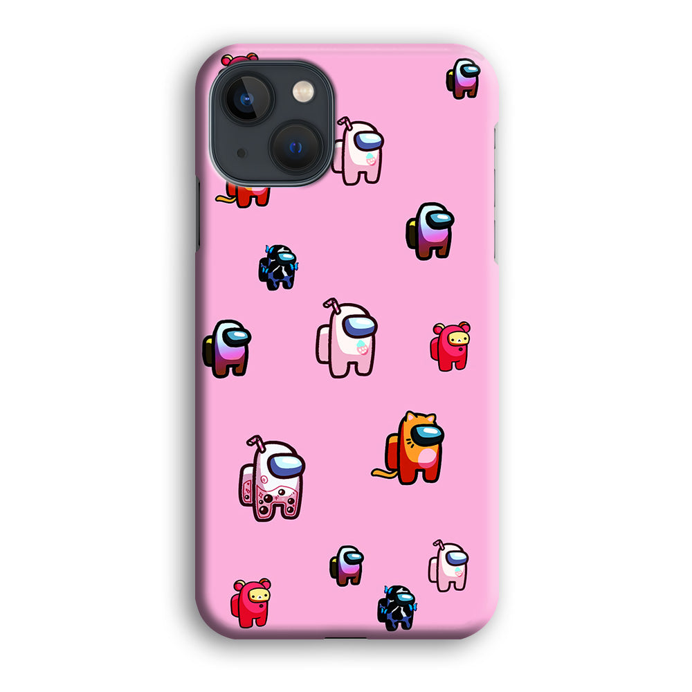 Among Us Cute Pink iPhone 14 Plus Case