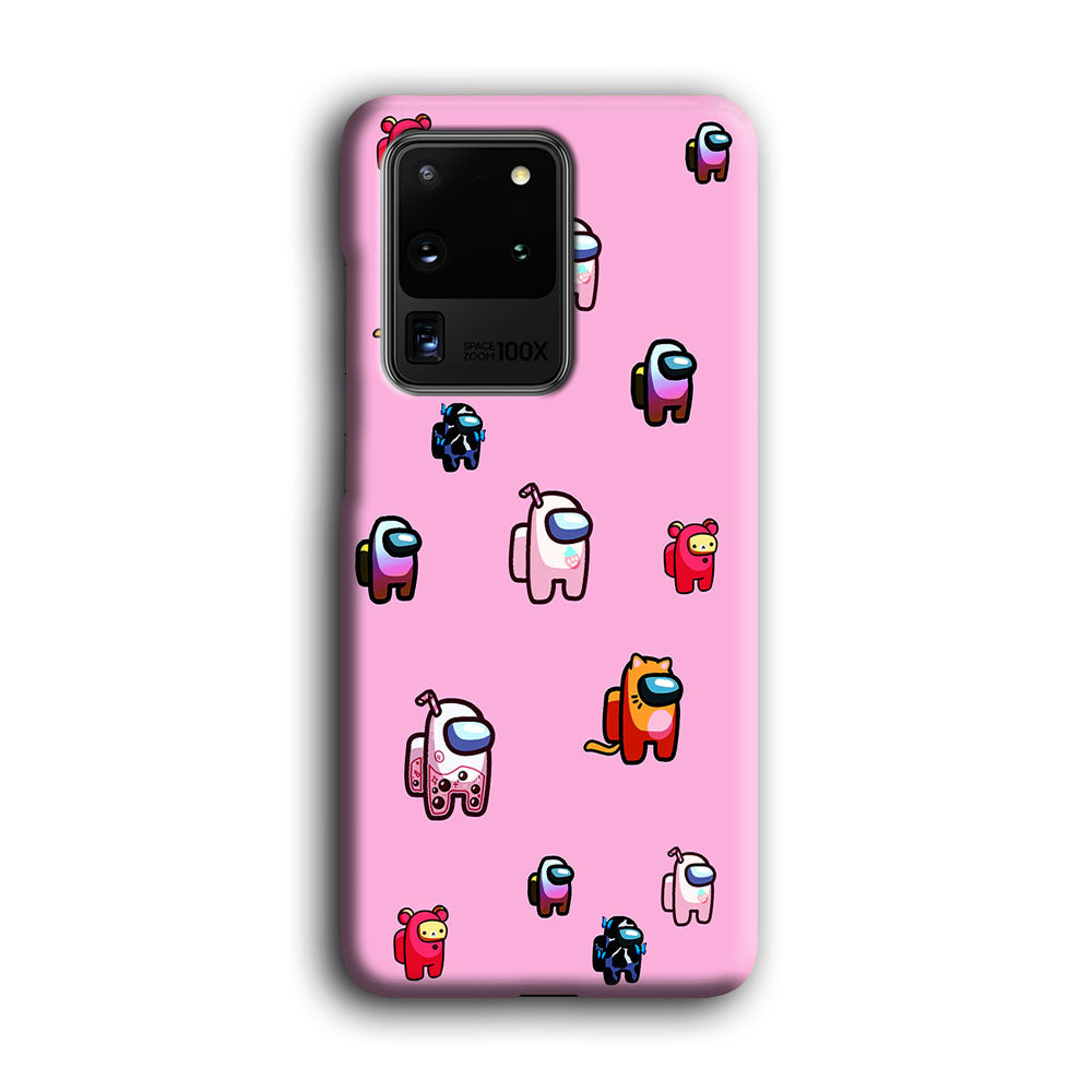 Among Us Cute Pink Samsung Galaxy S20 Ultra Case