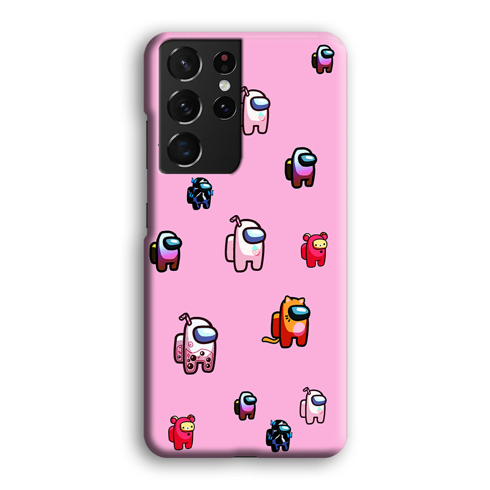 Among Us Cute Pink Samsung Galaxy S23 Ultra Case