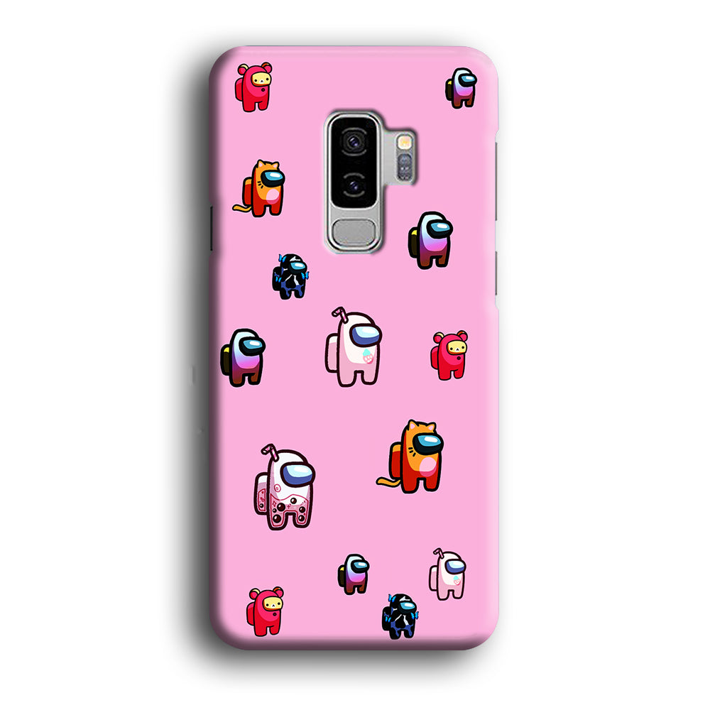Among Us Cute Pink Samsung Galaxy S9 Plus Case