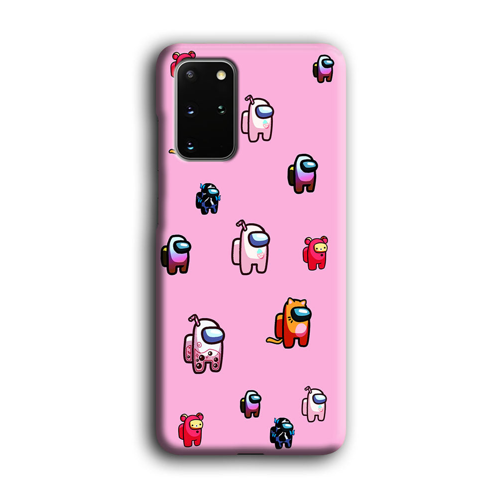 Among Us Cute Pink Samsung Galaxy S20 Plus Case